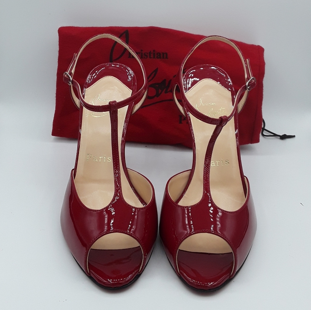 New without box Christian Louboutin patent sandal